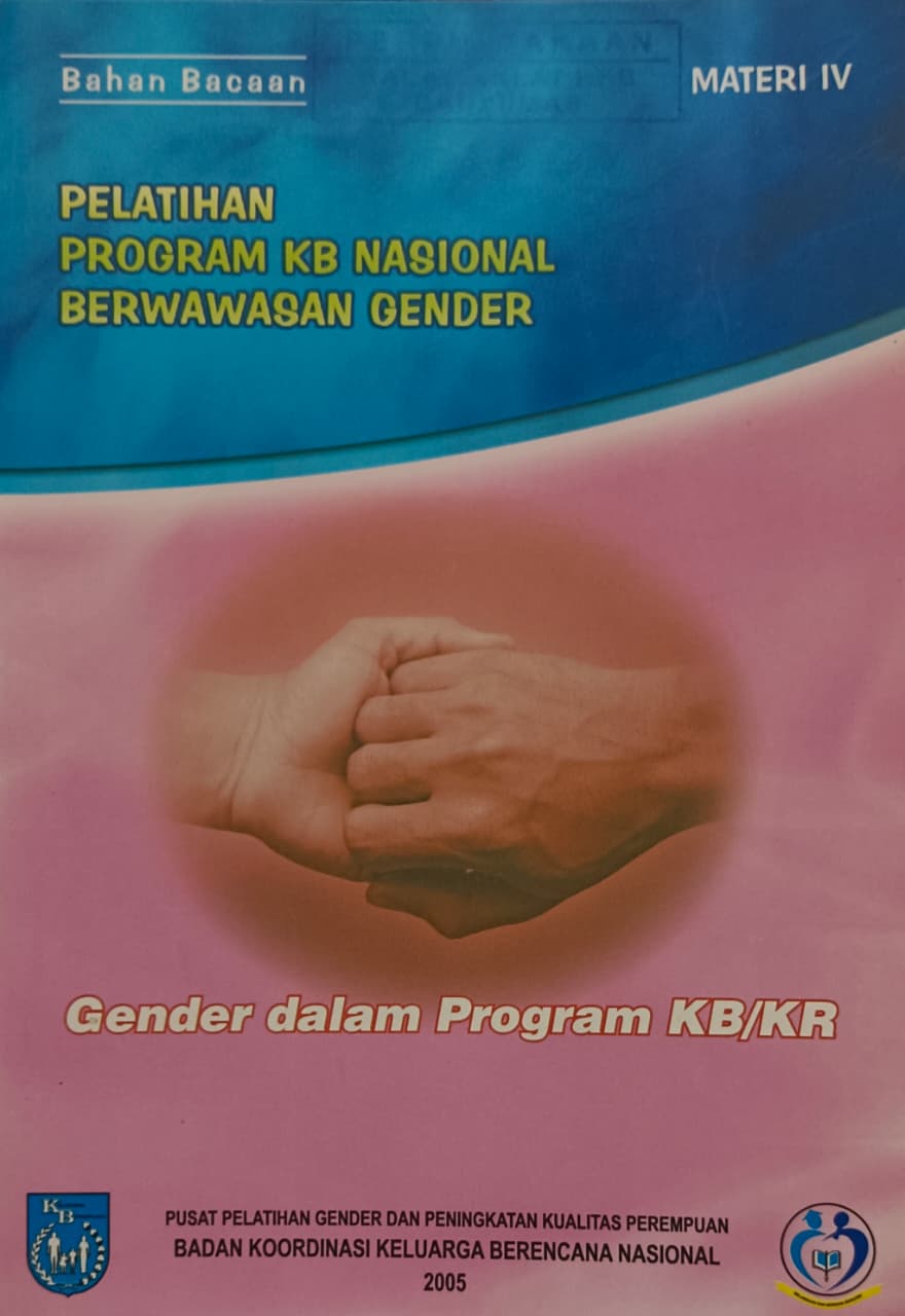Cover Pelatihan program KB berwawasan gender Gender dalam program KB/KR BKKBN