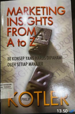 Cover Marketing Insights From A to Z 80 Konsep yang Harus Dipahami oleh setiap Manajer Kotler Philip 