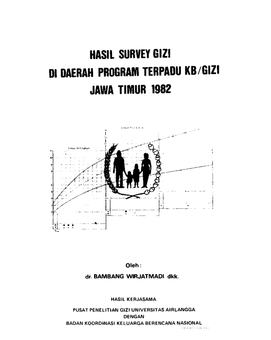 Cover Hasil Survey Gizi Di Daerah Program Terpadu KB Gizi Jawa Timur 1982    Bambang Wirjatmadi; Tim peneliti