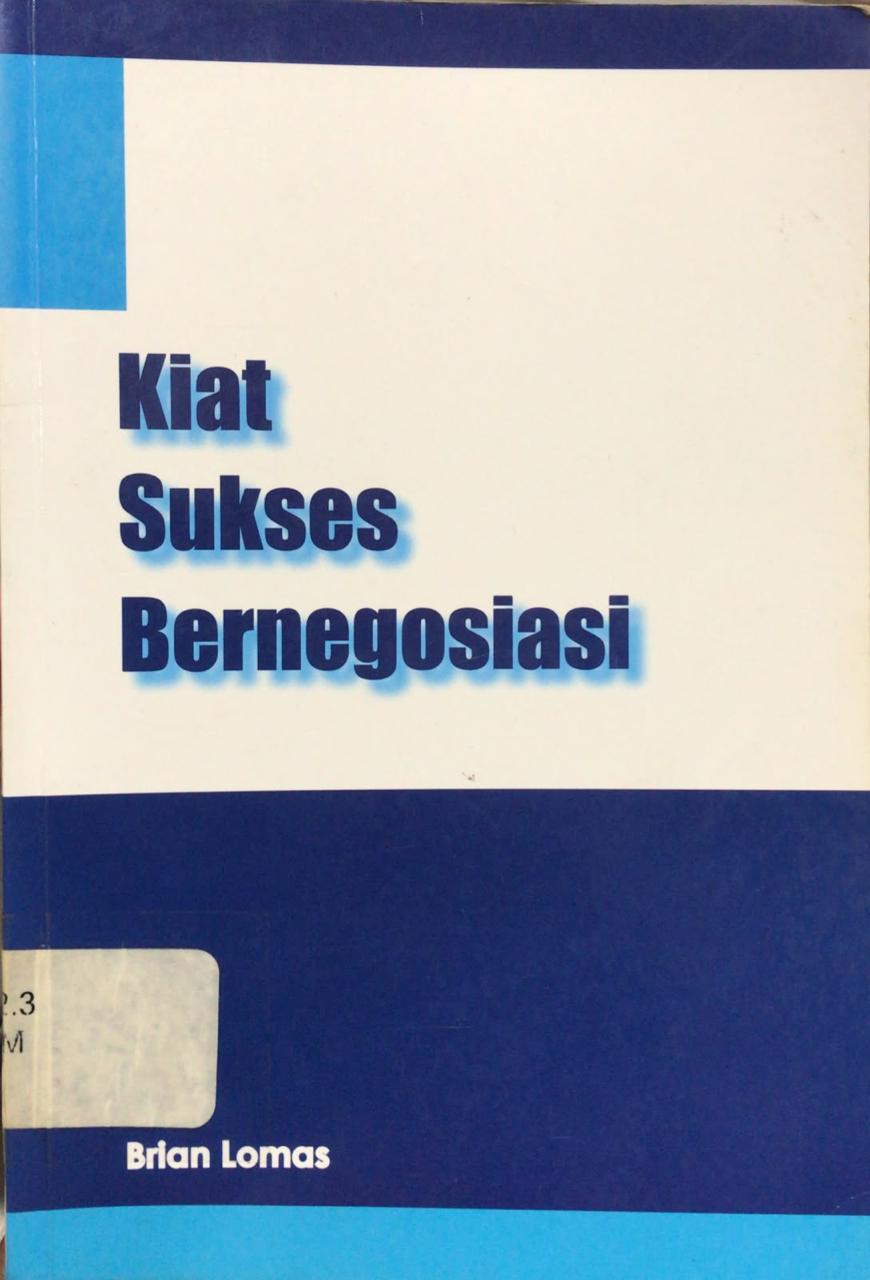 Cover Kiat Sukses Bernegosiasi - Brian Lomas
