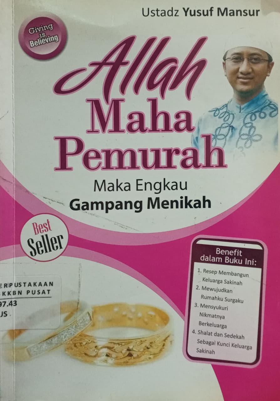 Cover Allah maha pemurah : maka engkau gampang menikah Yusuf Mansur; Adi Supriadi (penulis pendamping); Ahmad Sahidin (editor)
