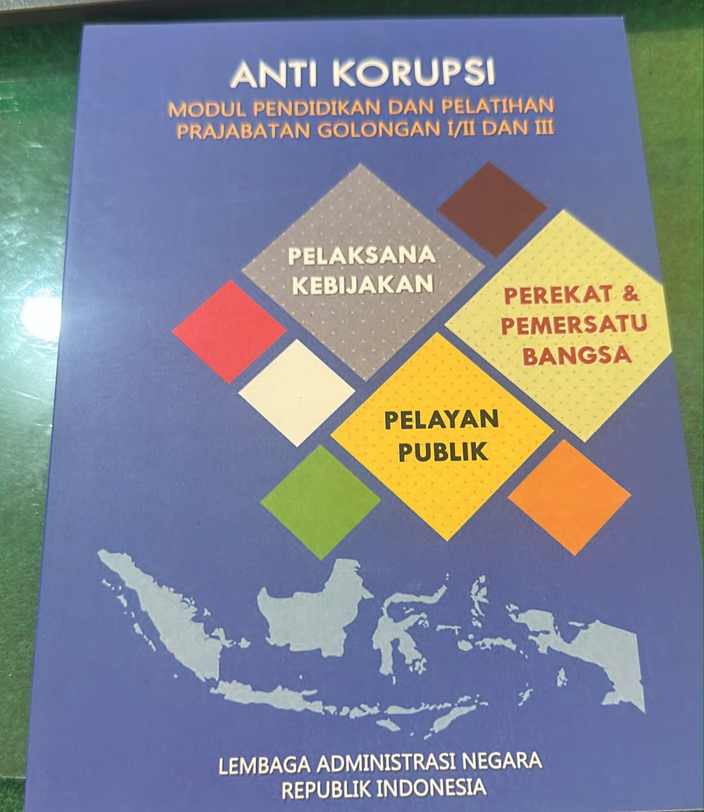 Cover Anti Korupsi Modul Pendidikan dan Pelatihan Prajabatan Golongan III Lembaga Adminitrasi Negara