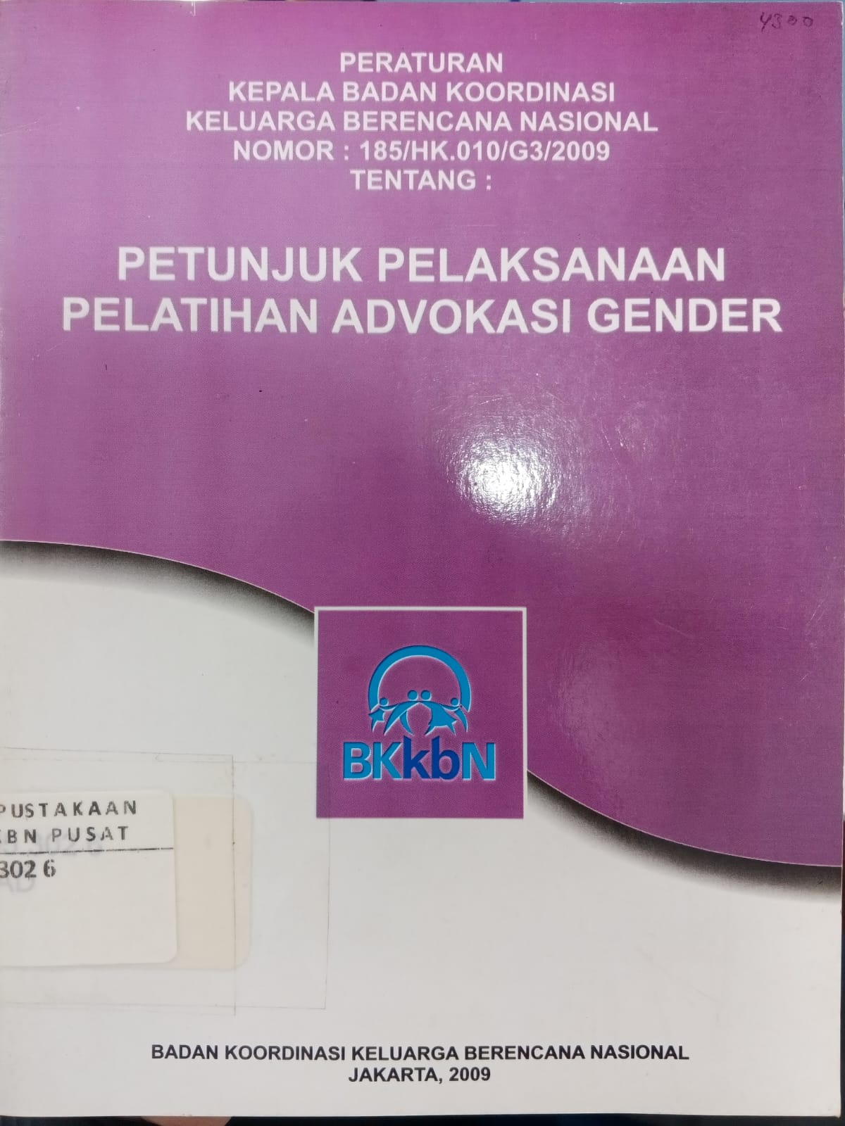 Cover Petunjuk Pelaksanaan Pelatihan Advokasi Gender - Badan Kependudukan dan Keluarga Berencana Nasional