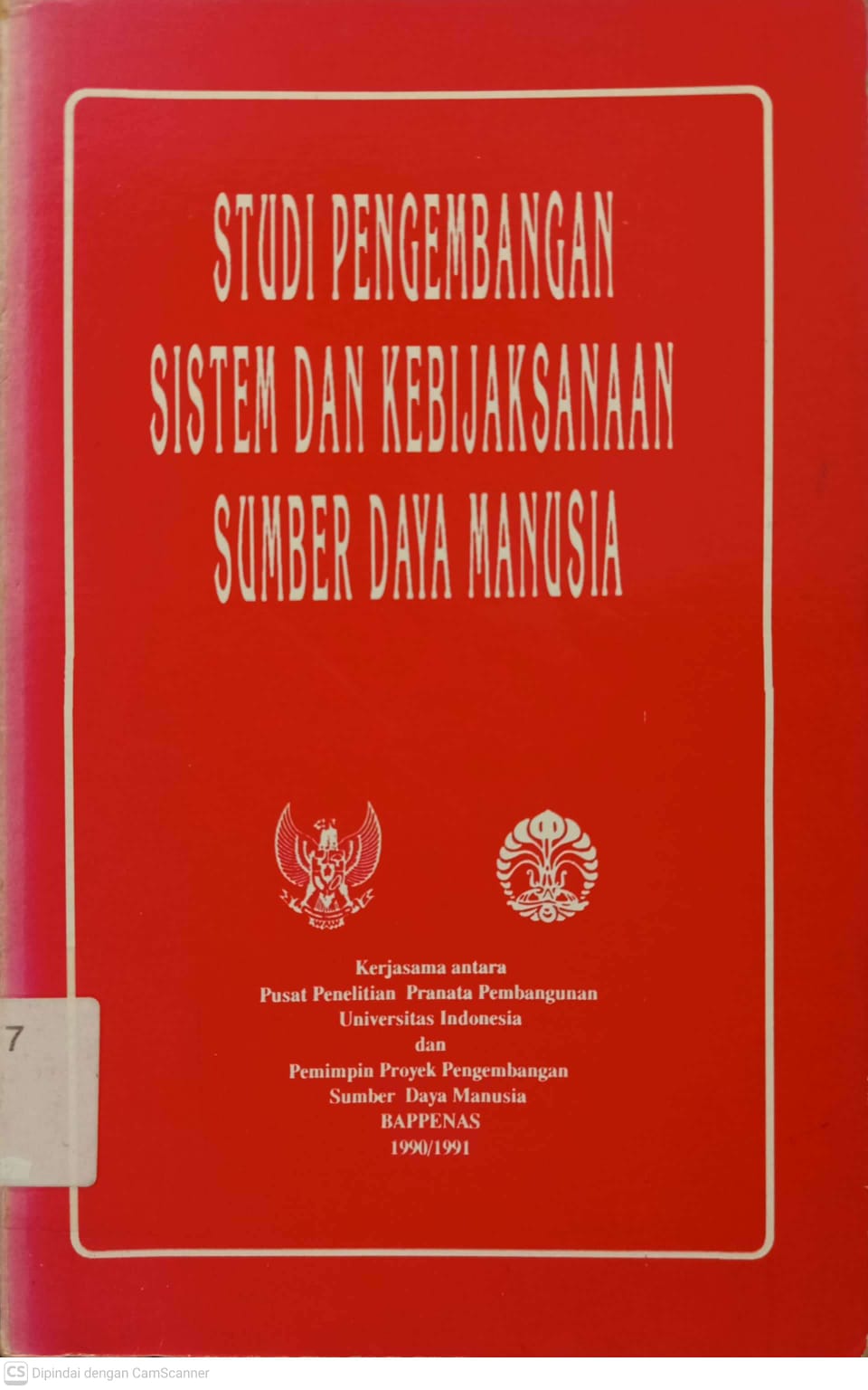 Cover Studi Pengembangan Sistem dan Kebijaksanaan Sumber Daya Manusia - Rozy Munir